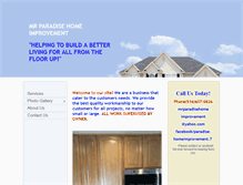 Tablet Screenshot of mrparadisehomeimprovement.com